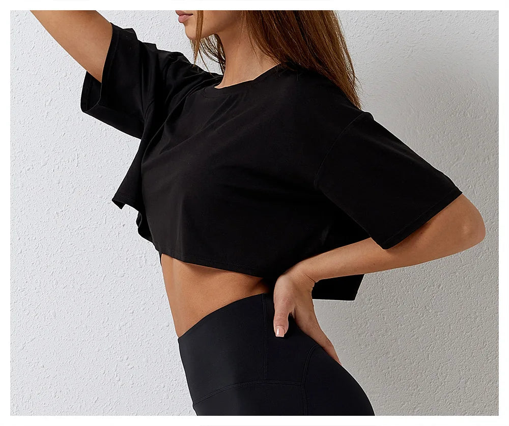 Oversized Crop Tee - Mindful Living