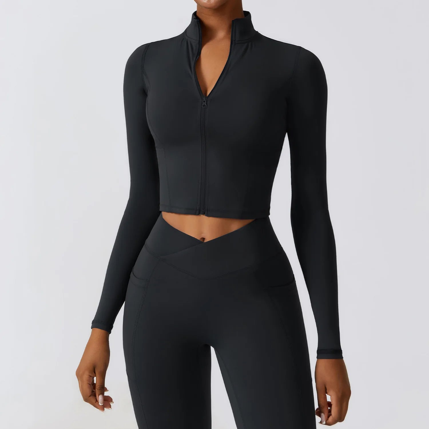 Aura Crop Zip Jacket - Mindful Living